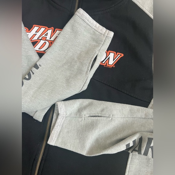 Harley Davidson Women’s Black Grey Full Zip Sweatshirt Large New Braunfels Texas - Picture 5 of 11